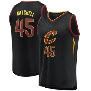 Cleveland Cavaliers Fast Break Black Donovan Mitchell Jersey - Statement Edition - Youth