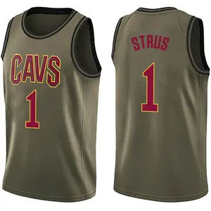Cleveland Cavaliers Swingman Green Max Strus Salute to Service Jersey - Men's