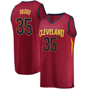 Fanatics Branded Cleveland Cavaliers Swingman Isaac Okoro Wine Fast Break Jersey - Iconic Edition - Men's