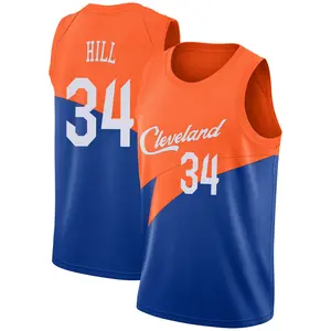 Nike Cleveland Cavaliers Swingman Blue Tyrone Hill 2018/19 Jersey - City Edition - Youth