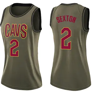 Nike Cleveland Cavaliers Swingman Green Collin Sexton Salute to Service Jersey - Women's