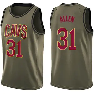 Nike Cleveland Cavaliers Swingman Green Jarrett Allen Salute to Service Jersey - Youth