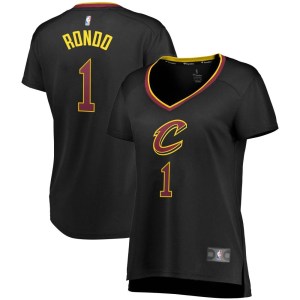 Cleveland Cavaliers Fast Break Black Rajon Rondo Jersey - Statement Edition - Women's