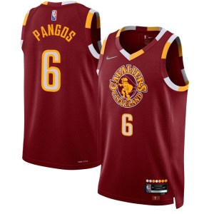 Cleveland Cavaliers Swingman Kevin Pangos Wine 2021/22 City Edition Jersey - Youth