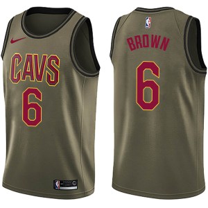 Cleveland Cavaliers Swingman Green Moses Brown Salute to Service Jersey - Men's