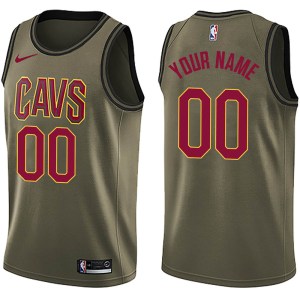Cleveland Cavaliers Swingman Green Custom Salute to Service Jersey - Youth