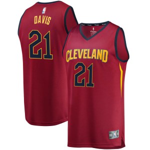 Cleveland Cavaliers Swingman Ed Davis Wine Fast Break Jersey - Iconic Edition - Men's