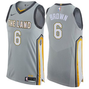 Cleveland Cavaliers Swingman Brown Moses Brown Gray Jersey - City Edition - Men's