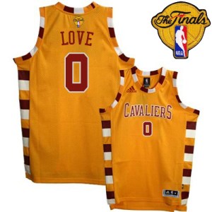 Adidas Cleveland Cavaliers Authentic Gold Kevin Love Throwback Classic 2017 The Finals Patch Jersey - Men's