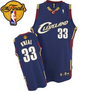 Cleveland Cavaliers Authentic Navy Blue Shaquille O'Neal Throwback 2016 The Finals Patch Jersey - Men's