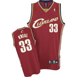 Adidas Cleveland Cavaliers Authentic Red Shaquille O'Neal Throwback Jersey - Men's
