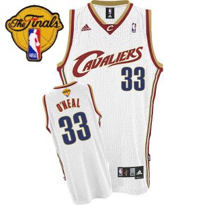 Adidas Cleveland Cavaliers Swingman White Shaquille O'Neal Throwback 2016 The Finals Patch Jersey - Men's