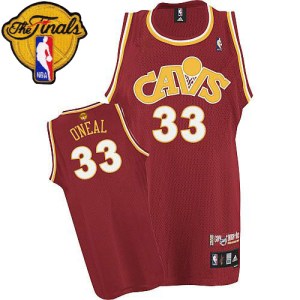 Cleveland Cavaliers Authentic Orange Shaquille O'Neal CAVS Throwback 2016 The Finals Patch Jersey - Men's