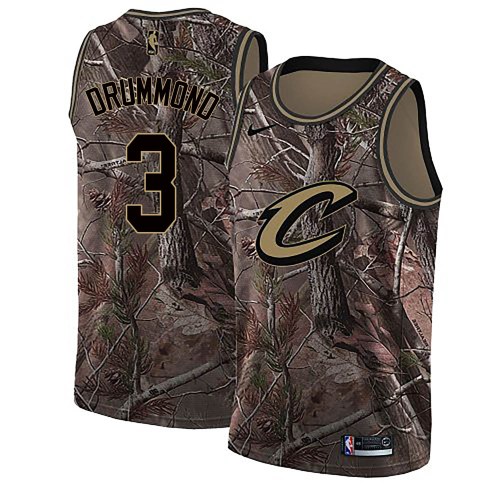 Cleveland Cavaliers Swingman Camo Andre Drummond Custom Realtree Collection Jersey - Youth