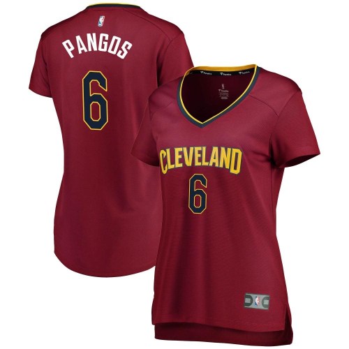 Cleveland Cavaliers Fast Break Kevin Pangos Wine Jersey - Icon Edition - Women's